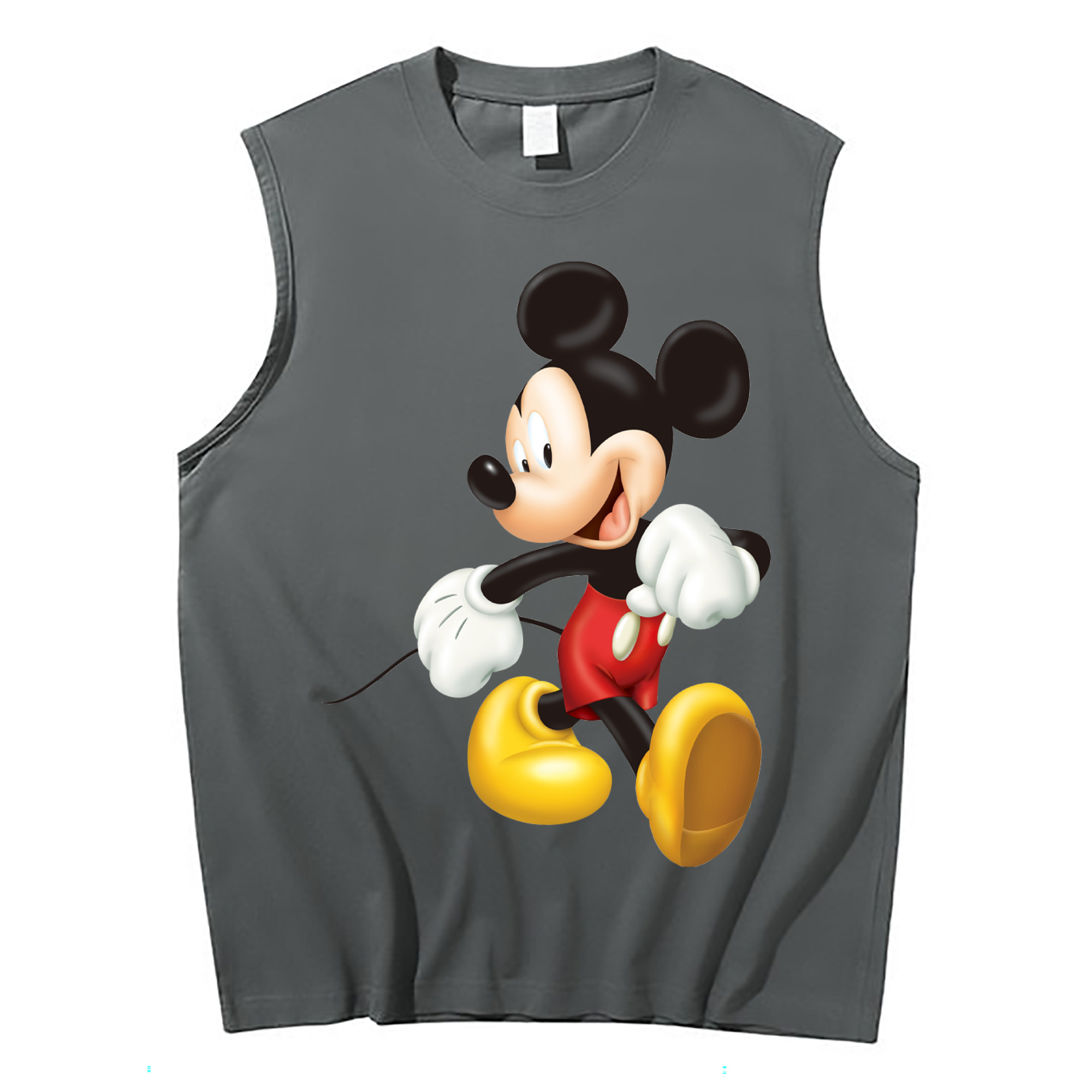 ミッキーマウス Mickey Mouse コットン100％タンクトップ（フロントプリント）